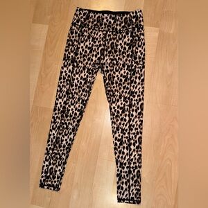 Victoria's Secret Animal Print Leggings - Black and Tan